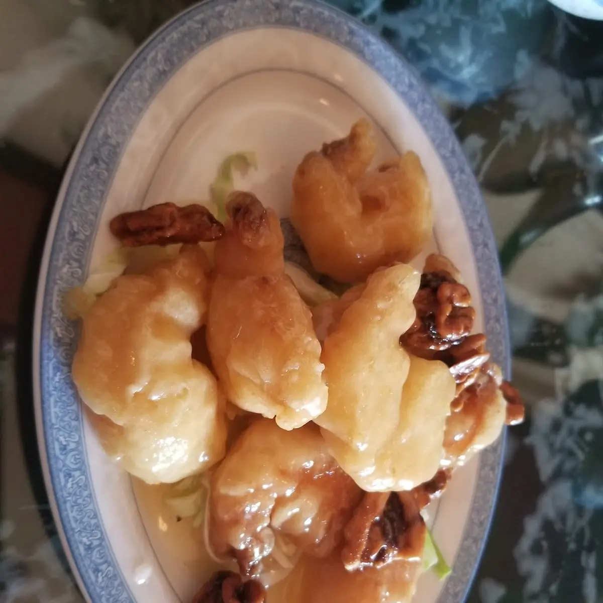合 桃 蝦 honey walnut prawns